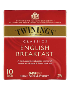 Twinings Desayuno inglés Clásicos Tébidas 10 Pack x 1