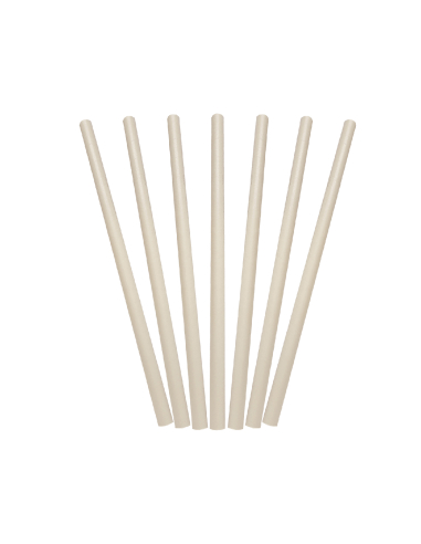 Cast Away Paper Jumbo Straws White 235mm by 10 mm 9 mm bore x 250