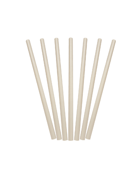 Cast Away Paper Jumbo Straws White 235mm by 10 mm 9 mm bore x 250