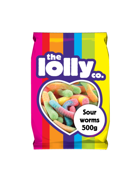 Lolly Company Fizzy Worms 450g x 12