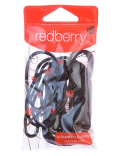 Redberry Large Black Ponytail Elastics 24 Pack x 1