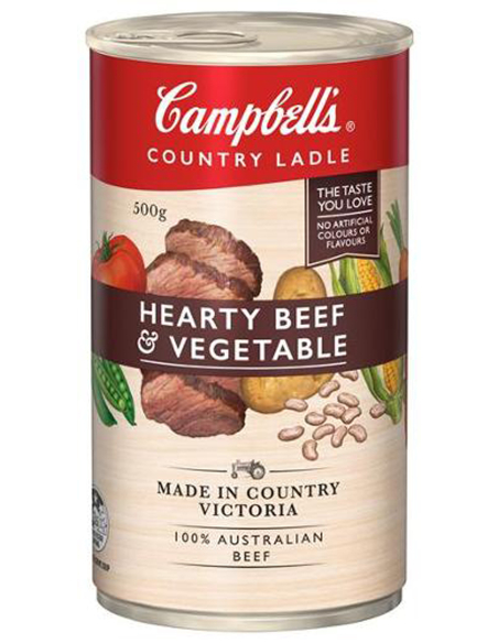 Campbells Länderpfanne Suppe Homestyle Rindfleisch und Gemüse 500g x 1