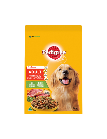 Pedigree Carne de res y verduras 20kg x 1