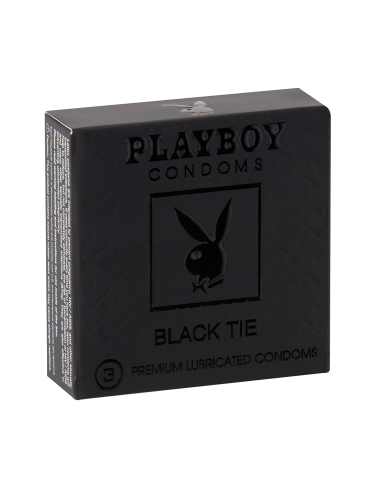 Playboy Condom Black Tie 3 Pack x 6