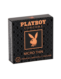 Playboy Condom Micro Thin 3 Pack x 6