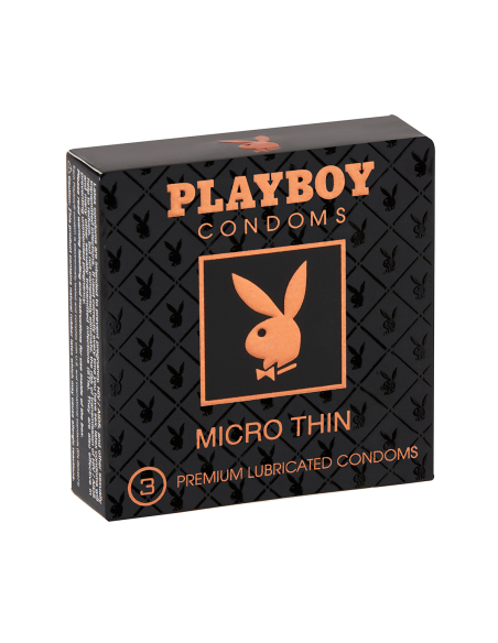 Playboy Condom Micro Thin 3 Pack X 6