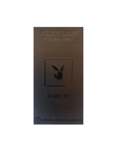 Playboy Paquete de condón negro 12 Paquete x 12
