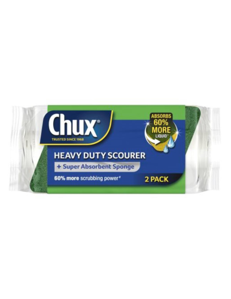 Chux Scourer Sponge Heavy Duty 2 Pack x 1