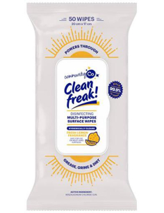 Community Co Clean Freak Multi Purpose Disinfecting Cleaning Wipes 50 Pack x 12