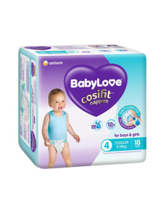 Babylove Cosifit Toddler Convenience Nappies 18 Pack x 4