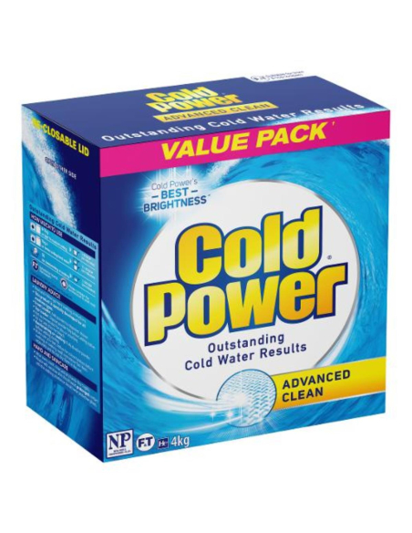 Cold Power Polvo de lavandería limpia avanzada 4kg x 3