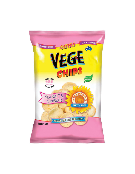 Ajita Vege Chip zout en azijn 100g x 6
