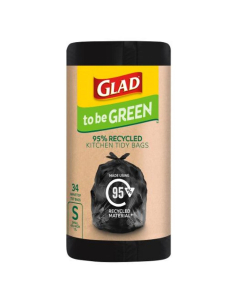 Glad 95％回收小波浪顶部厨房整洁袋34包x 9