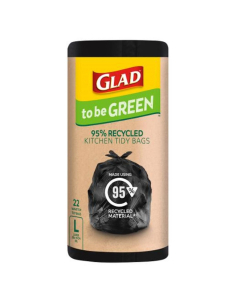 Glad 95% recyclé grandes vagues de cuisine sacs rangées 22 pack x 9