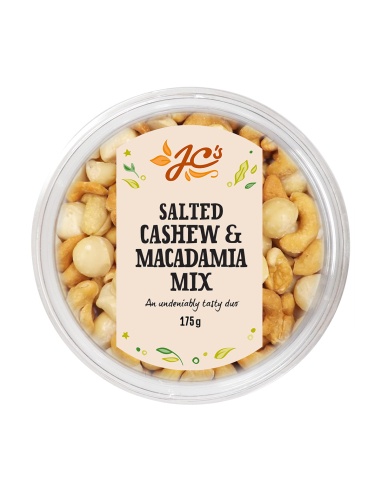 Jc's Macadamia & Salted Cashews 175g x 12