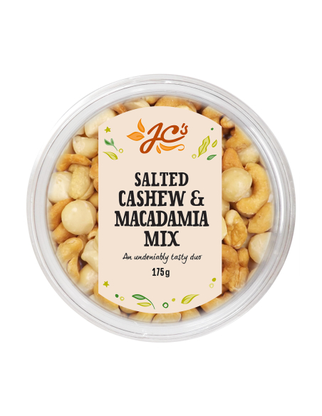 Jc's Macadamia & Salted Cashews 175g x 12