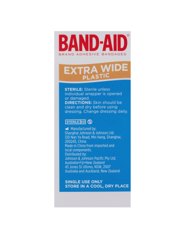 Bandaid Tiras de plástico Extra Wide 40 Pack x 6