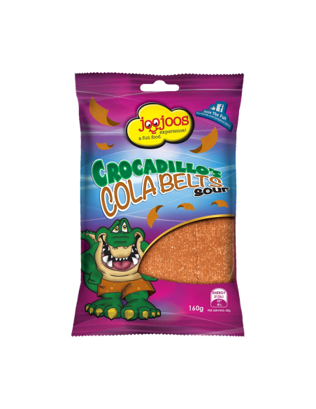 Joojoos Crocadillo's Cola Belts Sour 160g x 12
