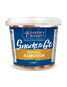Earth's Bounty Snacks To Go Natural Almonds 110g x 12