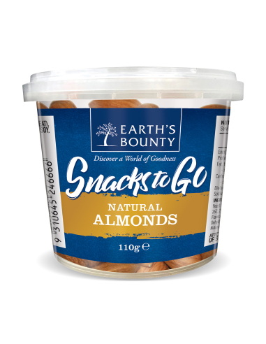 Earth's Bounty Snacks To Go Natural Almonds 110g x 12