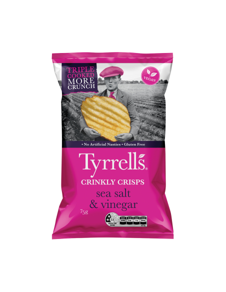 Tyrells Sea Salé & Vinaigre 75g x 12