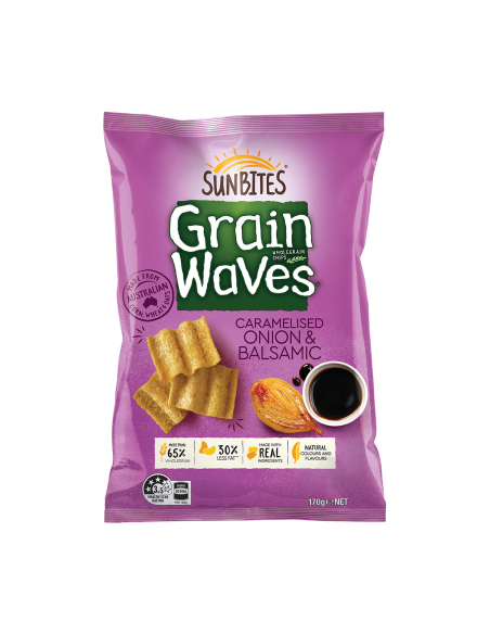 Grain Waves Caramelised Onion & Balsamic 170g x 1 Grain Waves Caramelised Onion & Balsamic 170g x 1