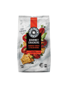 Red Rock Deli Sundred Pomidor i Włoskie Zioła Gourmet Krakersy 130g x 1