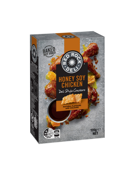 Red Rock Deli Miele soia pollo deli Style Cracker 135g x 1
