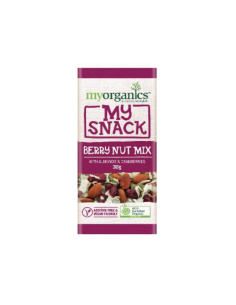 My Organics Moje przekąski Nut Mieszanka z migdałami i żurawinami 30g x 20