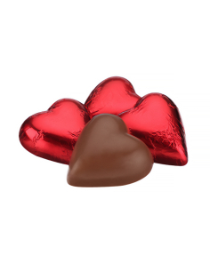Chocolatier Wrapped Bulk Chocolate Red Hearts 5kg x 1