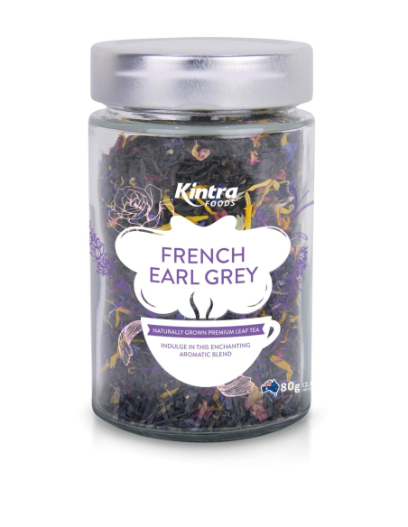 Kintra French Earl Grey Feuille Loose Tea 80g Jar x 1