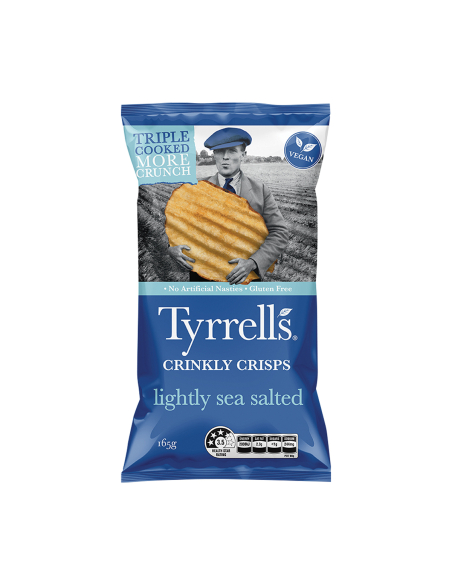 Tyrells Crinkleは165g x 1を淡く塩漬けしました