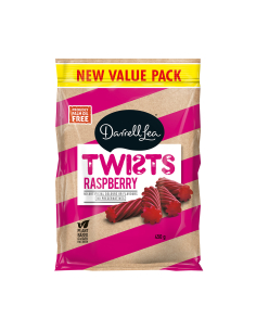 Darrell Lea Raspberry Twists 450g x 10