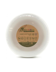 Alpen Sugarcane Bowl White 16cm 10 Pack X 1