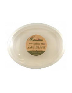 Alpen Sugarcane Oval Plate Natural 32.5cm x 26cm