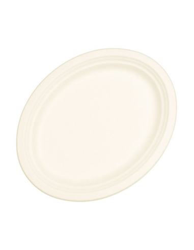Alpen Sugarcane Oval Plate White 32.5cm x 26cm