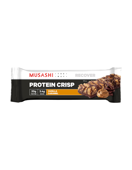Musashi Caramel de vanille croustillant de protéines 60G x 12