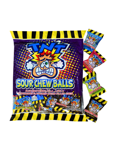 Tnt Sour Chew Balls 150g x 12
