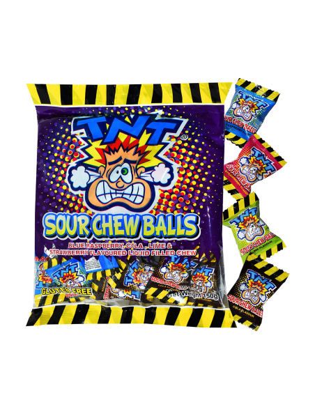 Tnt Kwaśne kulki do żucia 150g x 12