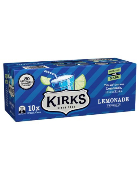 Kirks Lemoniada 375m 10 Pack X 1