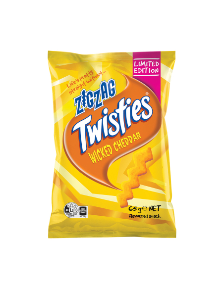 Twisties Zig Zag Wicked Cheddar 65g x 15