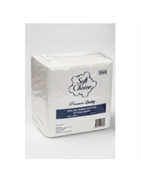 Soft Choice Servetten gewatteerd diner wit GT vouw 100 pack x 10
