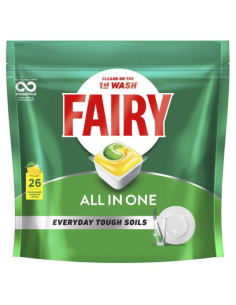 Fairy Citron tout en un seul comprimé de lavage de la vaisselle 26 Pack x 5