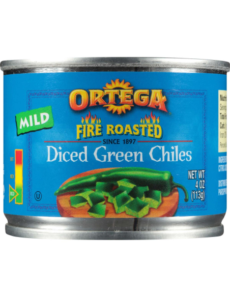 Ortega Chillis vert coupé en dés 113g x 1