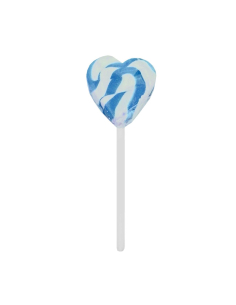 Lolliland Swirly Heart Lollipop Blue 12g x 24
