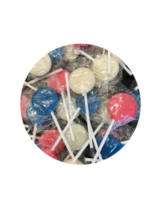 Lollipops Pink Blue White 125 Pieces 1kg x 1
