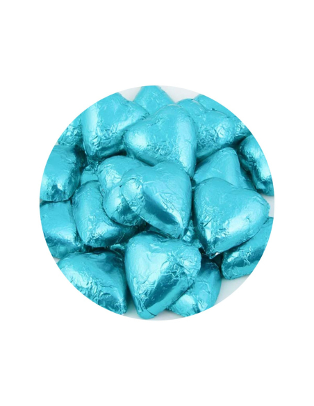 Lolliland Schokoladenherzen Tiffany Aqua 120 Stück 1kg x 1