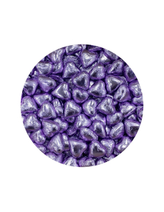 Lolliland Corazones de chocolate lila lavanda 120 piezas 1kg x 1