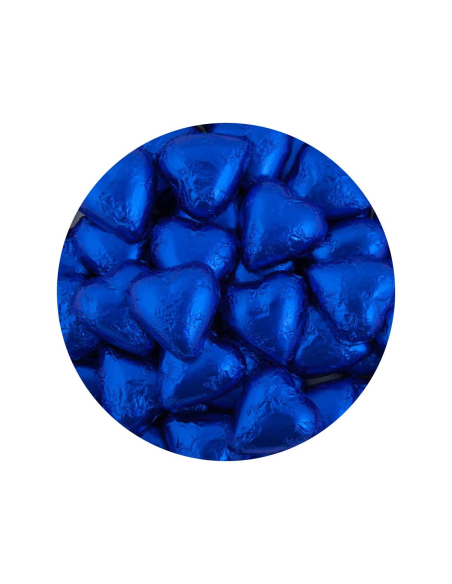 Lolliland Corazones de chocolate azul oscuro 120 piezas 1kg x 1