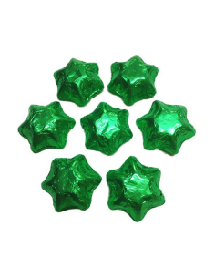 Lolliland Schokoladensterne Grüne Folie 120 Stück 1kg x 1